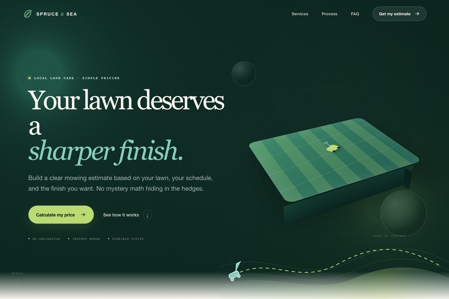 Spruce and Sea landscaping website template